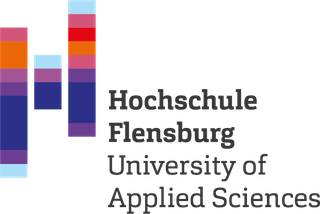 Logo der Hochschule Flensburg mit mehrfarbigem H